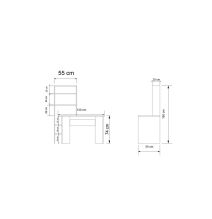 Mesa de Estudio-Librería en Melamina Roble-Gris Oscuro, 140x55x150cm - Espacio de Trabajo y Almacenamiento