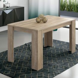 Mesa de Comedor, Mesa de Salón Fija, Color Cambria, Medidas: 140 cm (Largo) x 80 cm (Ancho) x 75 cm (Alto)