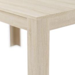 Mesa de Comedor, Mesa de Salón Fija, Color Cambria, Medidas: 140 cm (Largo) x 80 cm (Ancho) x 75 cm (Alto)