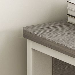 Meyvaser.com Ecommerce Company Escritorio de Oficina con 3 Cajones, MDF Gris y Blanco, 120x48x74cm - Moderno y Funcional