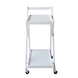 Camarera Plegable con Ruedas 65x40x85 Blanco - ¡Práctica y Elegante!