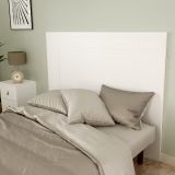 Cabezal para Cama de Matrimonio con patas, Color Blanco, Medidas: 160 cm (Ancho) x 130 cm (Alto) x 2,5 cm (Fondo)