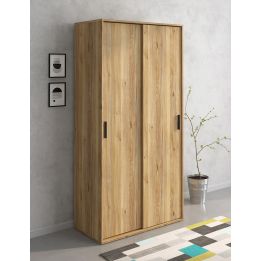 Meyvaser Armario ropero Para dormitorio con 2 puertas correderas Color Mauvella 200x100x50 Cm