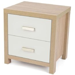 Mesilla de Noche 2 Cajones Color Cambria Blanco - ¡Compra Ahora!